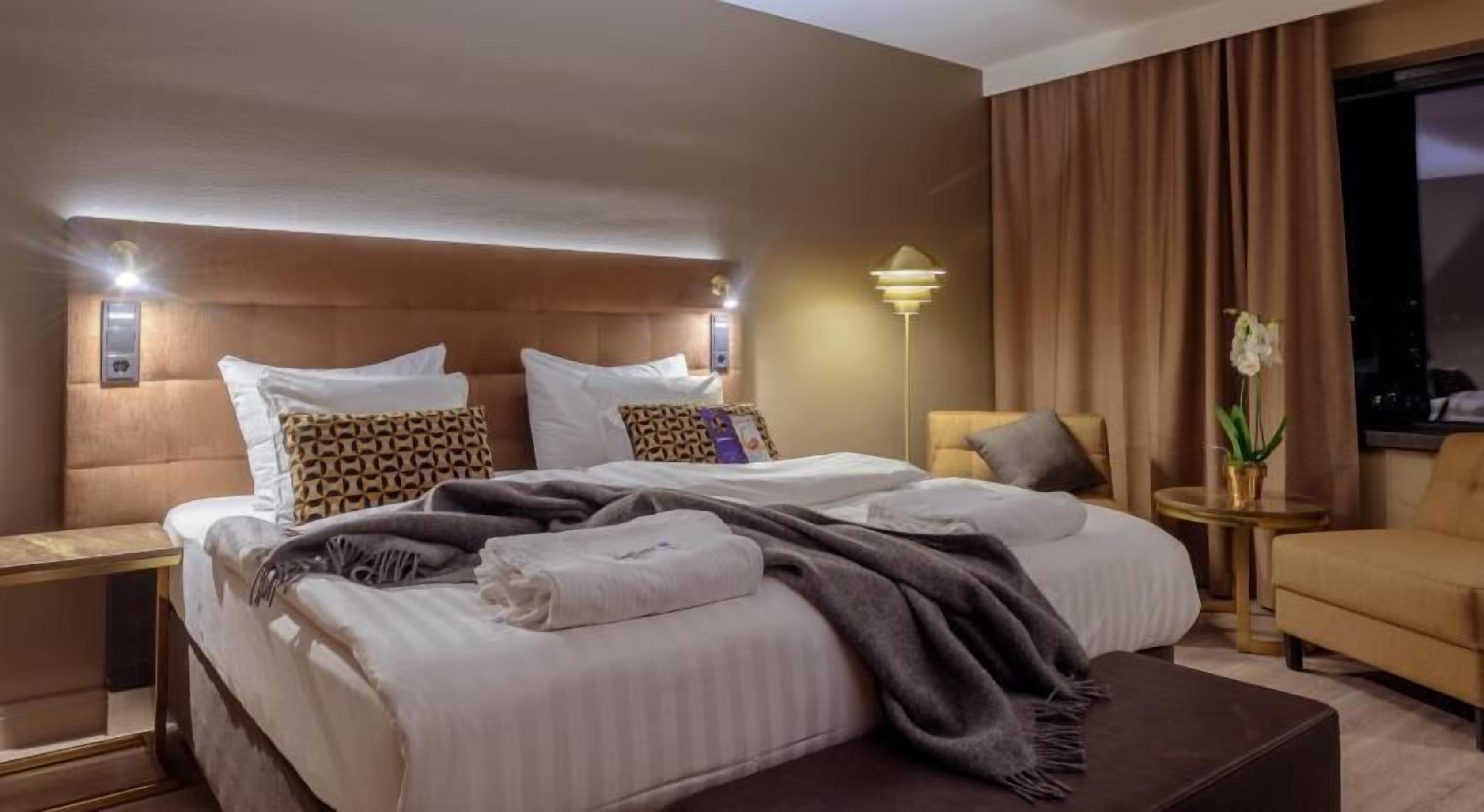 Premium bedding, memory foam beds, in-room safe, desk