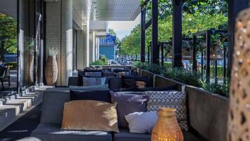 Dinner served, alfresco dining