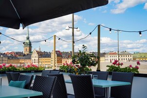 Outdoor banquet area
