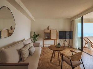 Suite | Luxe beddengoed, een gratis minibar, een kluis op de kamer