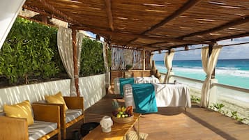 Couples treatment rooms, sauna, hot tub, steam room, body treatments