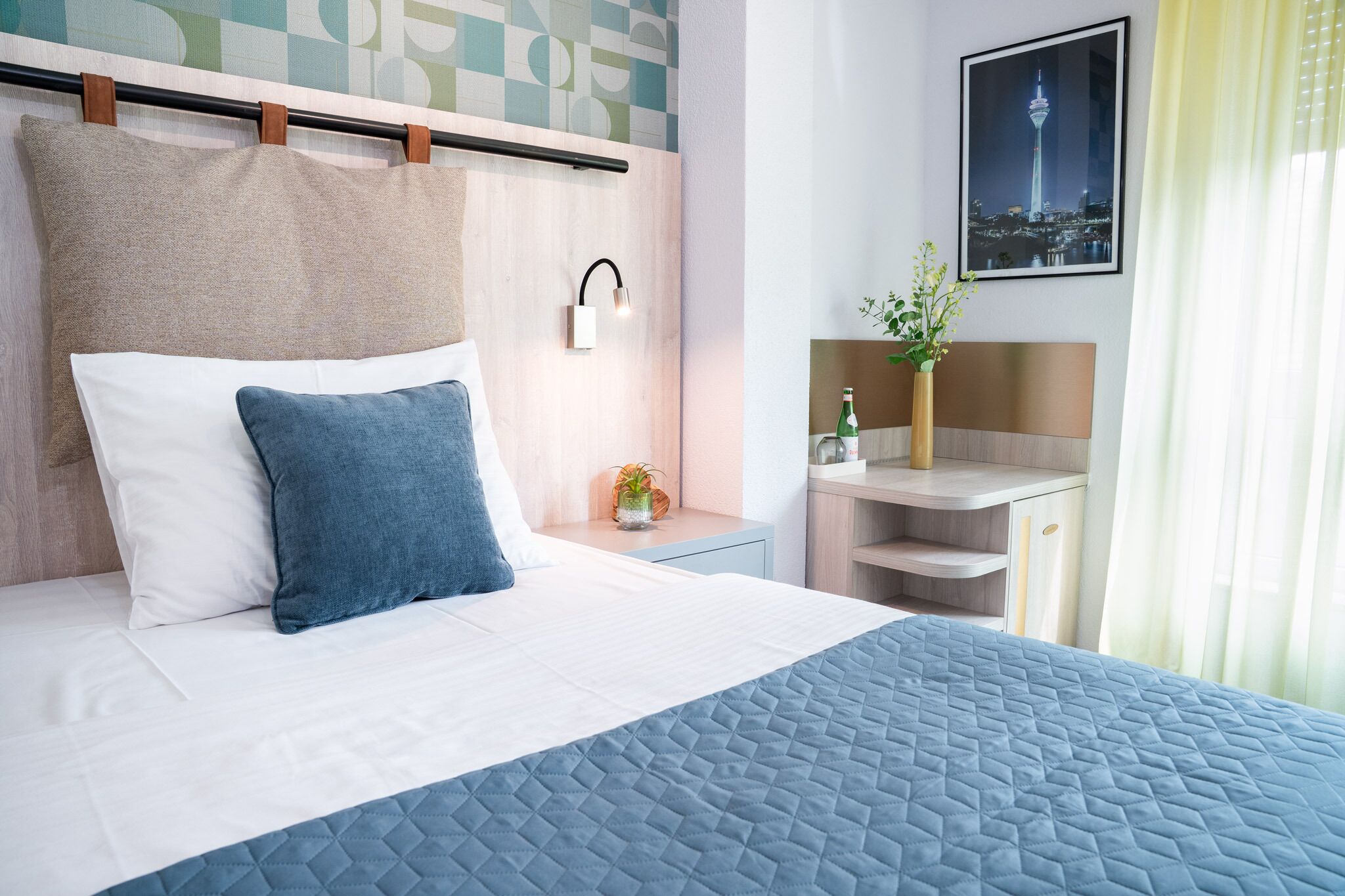 City eenpersoonskamer | Select Comfort-bedden, een minibar, een kluis op de kamer, een bureau