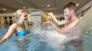 Indoor pool, pool loungers