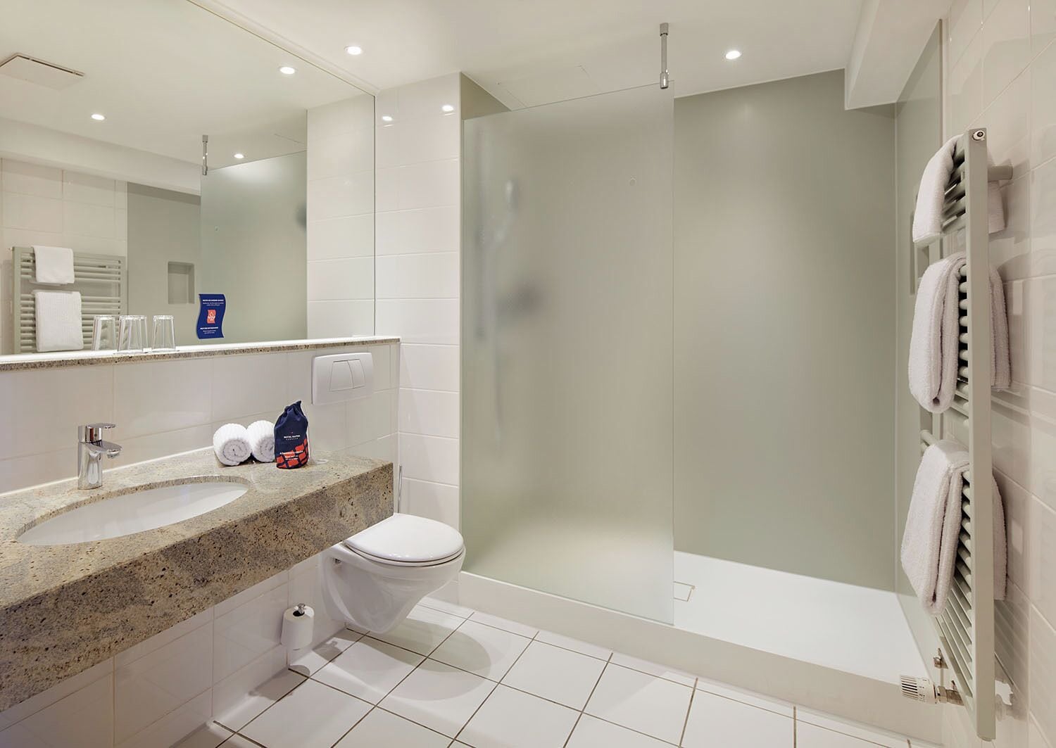 free toiletries, hair dryer, towels, soap