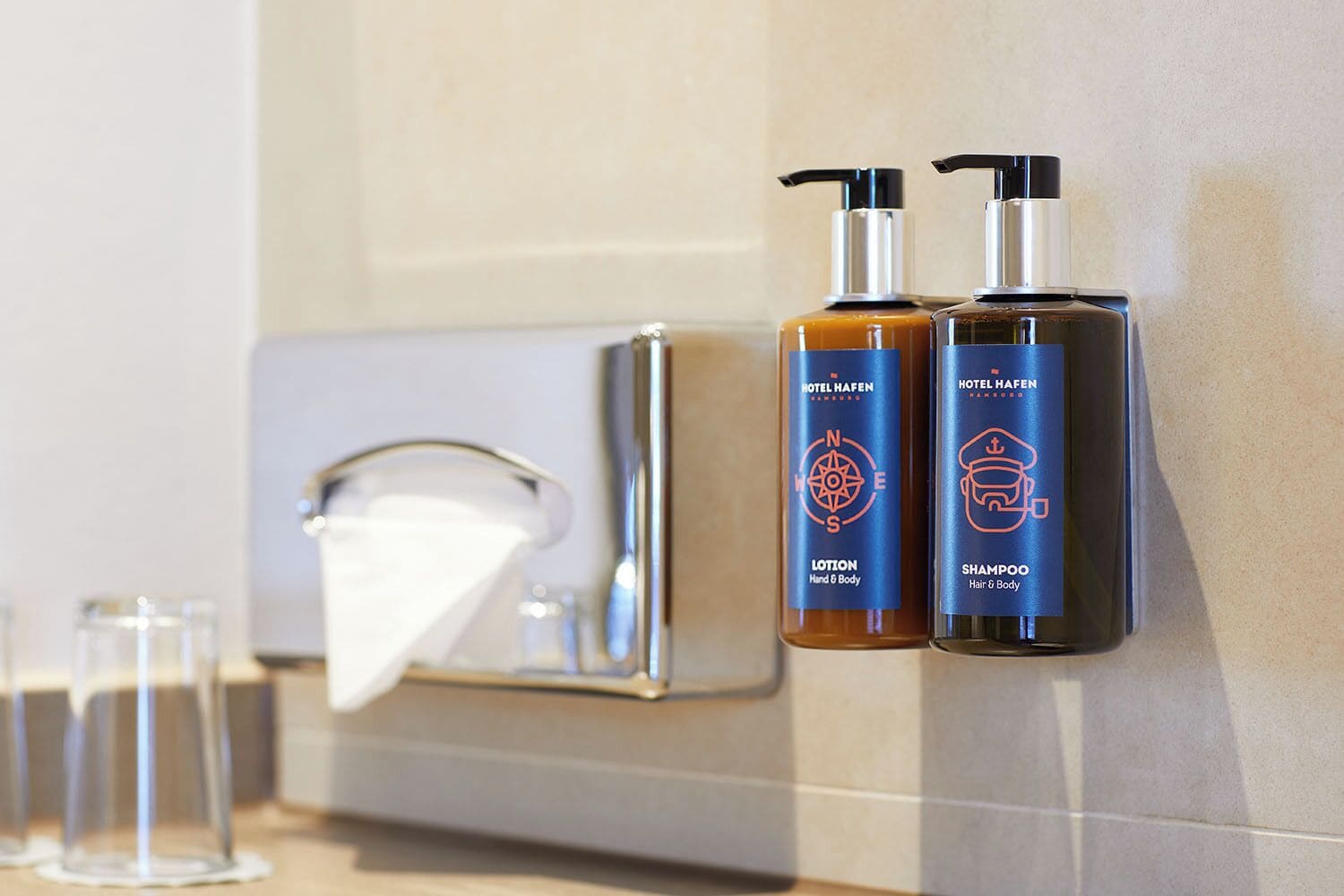 free toiletries, hair dryer, towels, soap