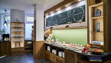 Daily buffet breakfast (EUR 14 per person)