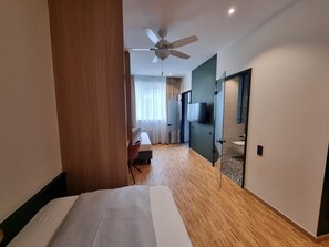 Hypo-allergenic bedding, pillow-top beds, in-room safe, desk