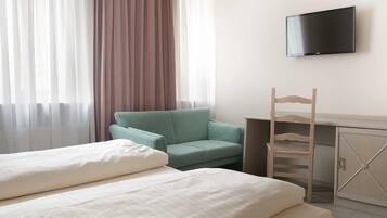 In-room safe, desk, iron/ironing board, cots/infant beds