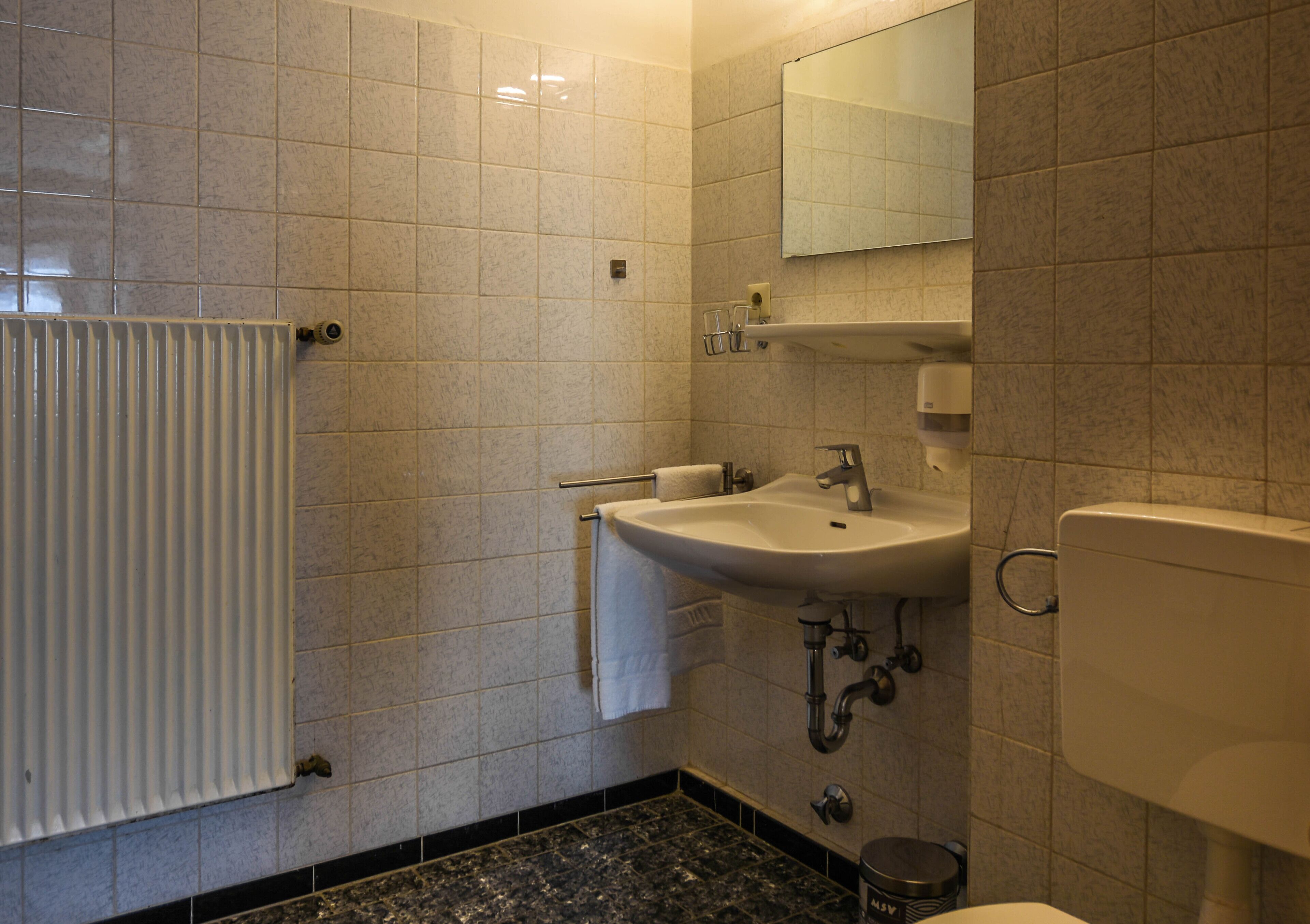 double room, garden area | bathroom | hair dryer, towels, soap, shampoo