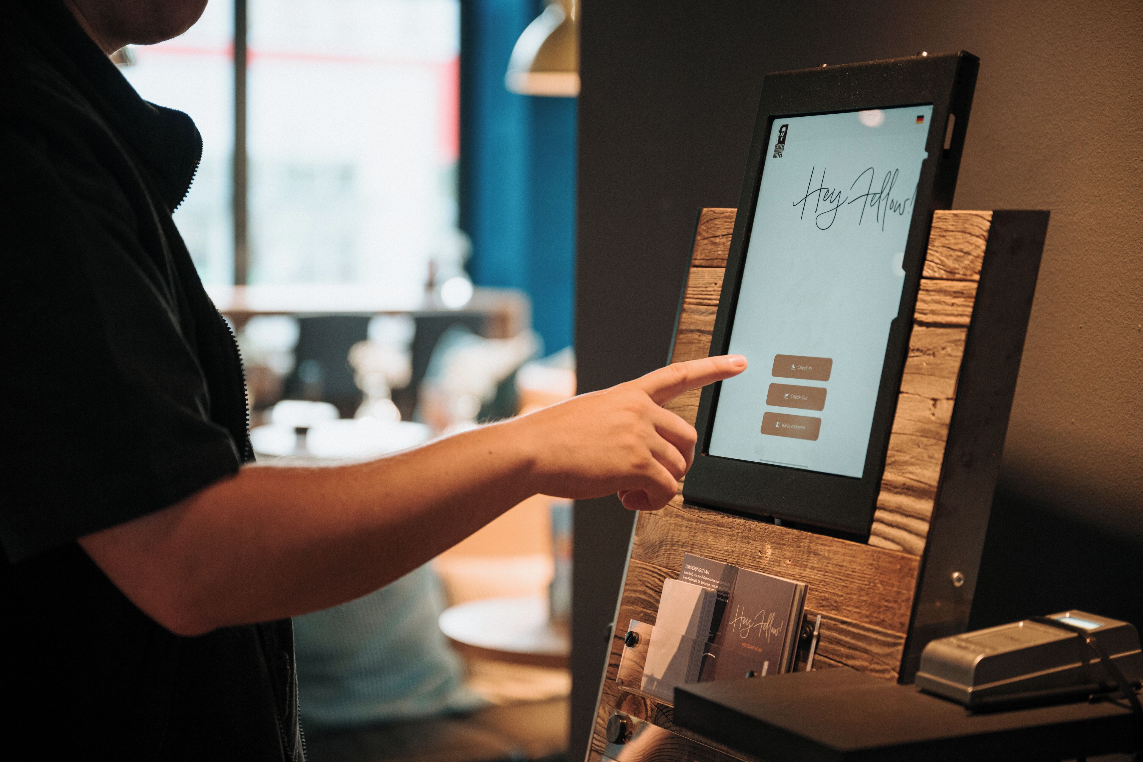 check-in/check-out kiosk