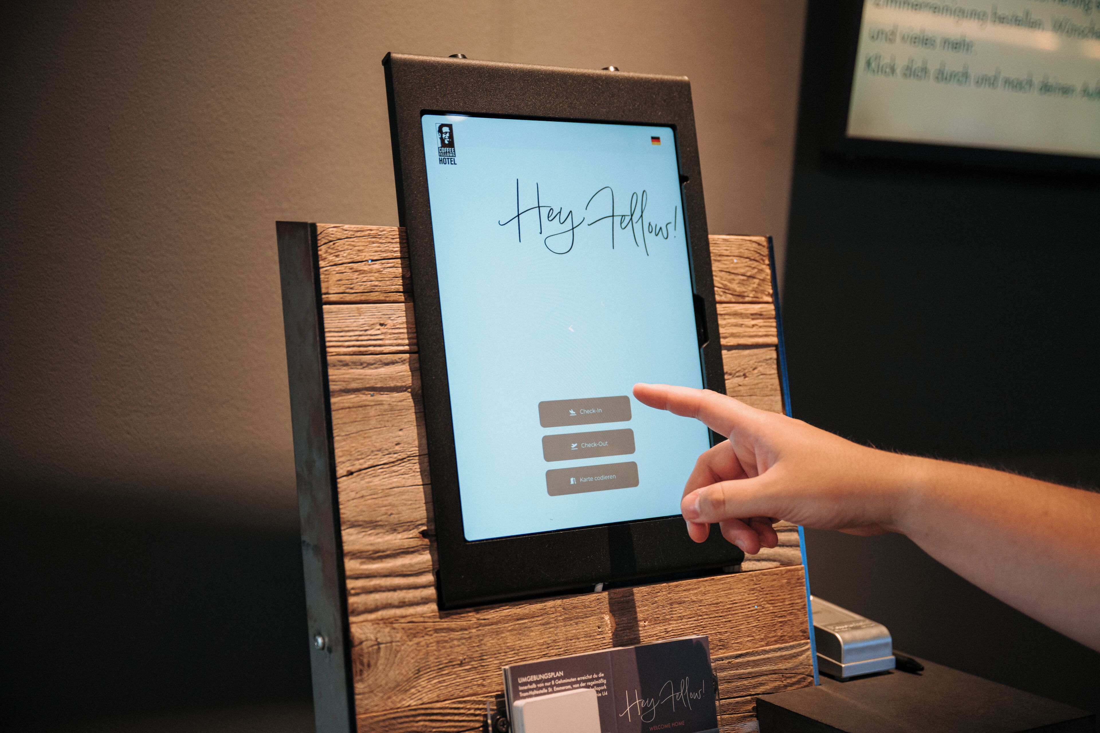 check-in/check-out kiosk