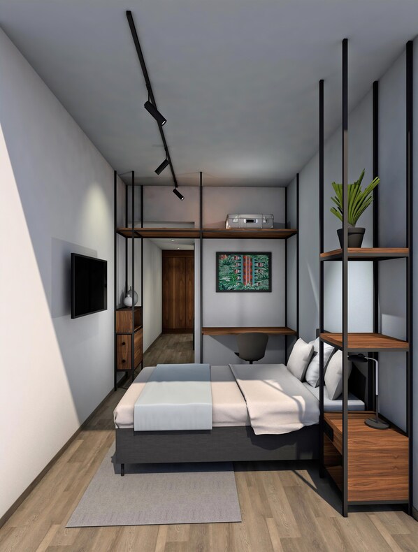 Estudio estándar | 1 dormitorio, minibar, escritorio