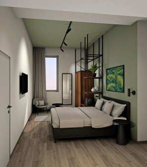 شقة إستديو واسعة | ميني بار ومكتب ومساحة عمل للكمبيوتر المحمول وواي فاي مجانًا