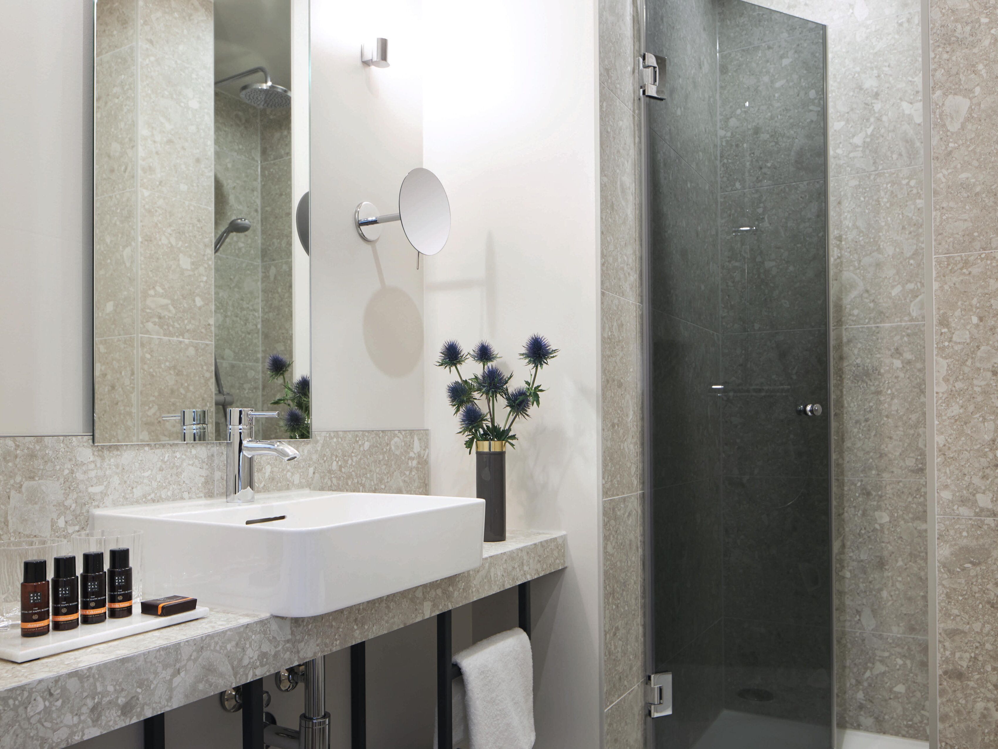 premium room | bathroom | eco-friendly toiletries, hair dryer, bathrobes, slippers