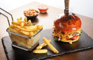Lunch and dinner served, Middle Eastern cuisine