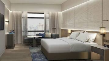 Premium bedding, in-room safe, individually decorated
