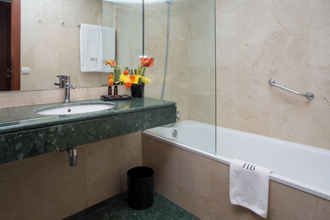 shower, rainfall showerhead, free toiletries, hair dryer