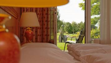 In-room safe, desk, iron/ironing board, free cribs/infant beds