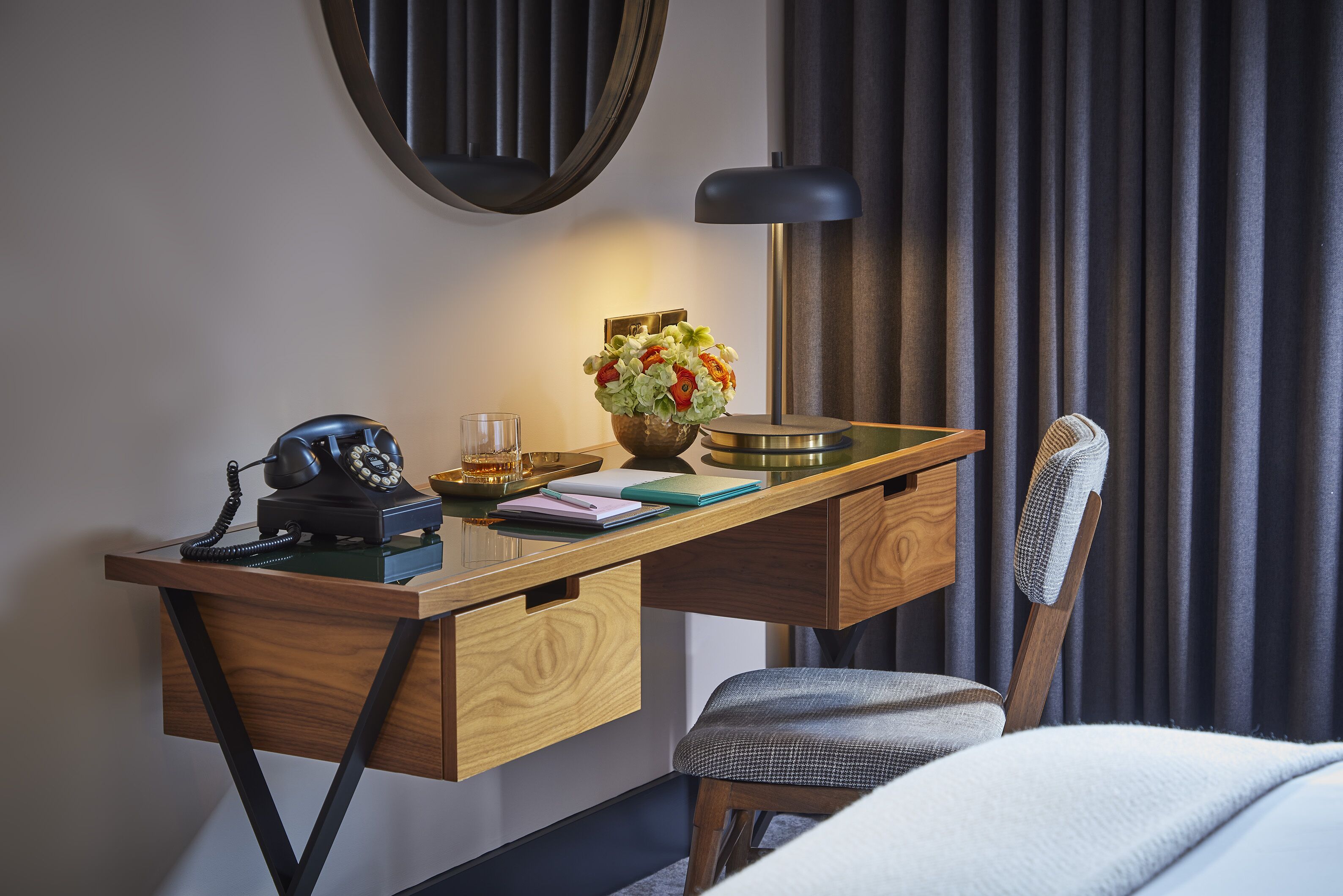 classic twin room | premium bedding, in-room safe, desk, laptop workspace