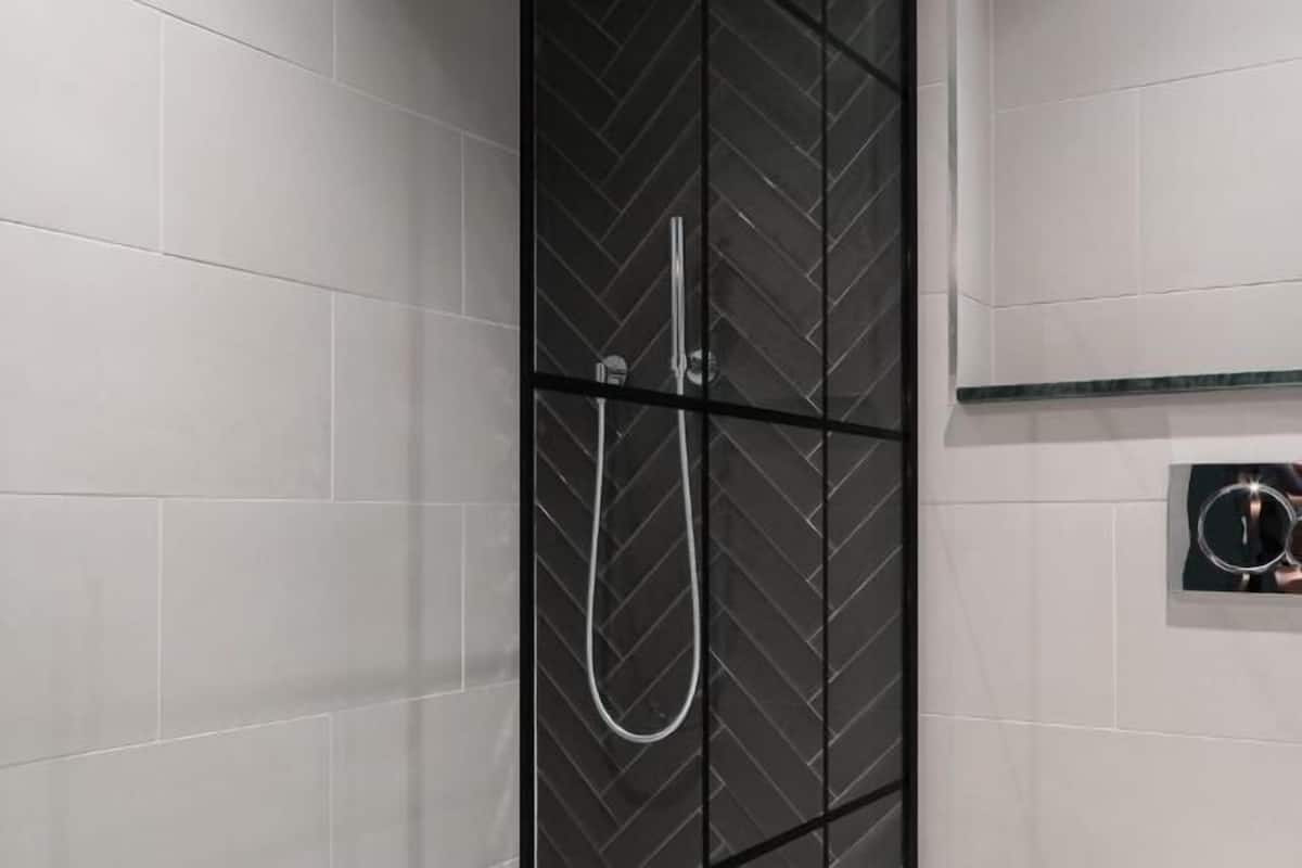 Designer toiletries, hair dryer, towels