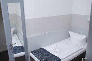 Desk, free WiFi, bed sheets