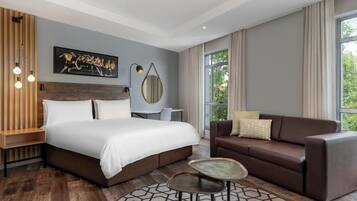 Habitación, 1 cama King size | Ropa de cama de alta calidad y camas con efecto memoria