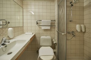 Shower, hair dryer
