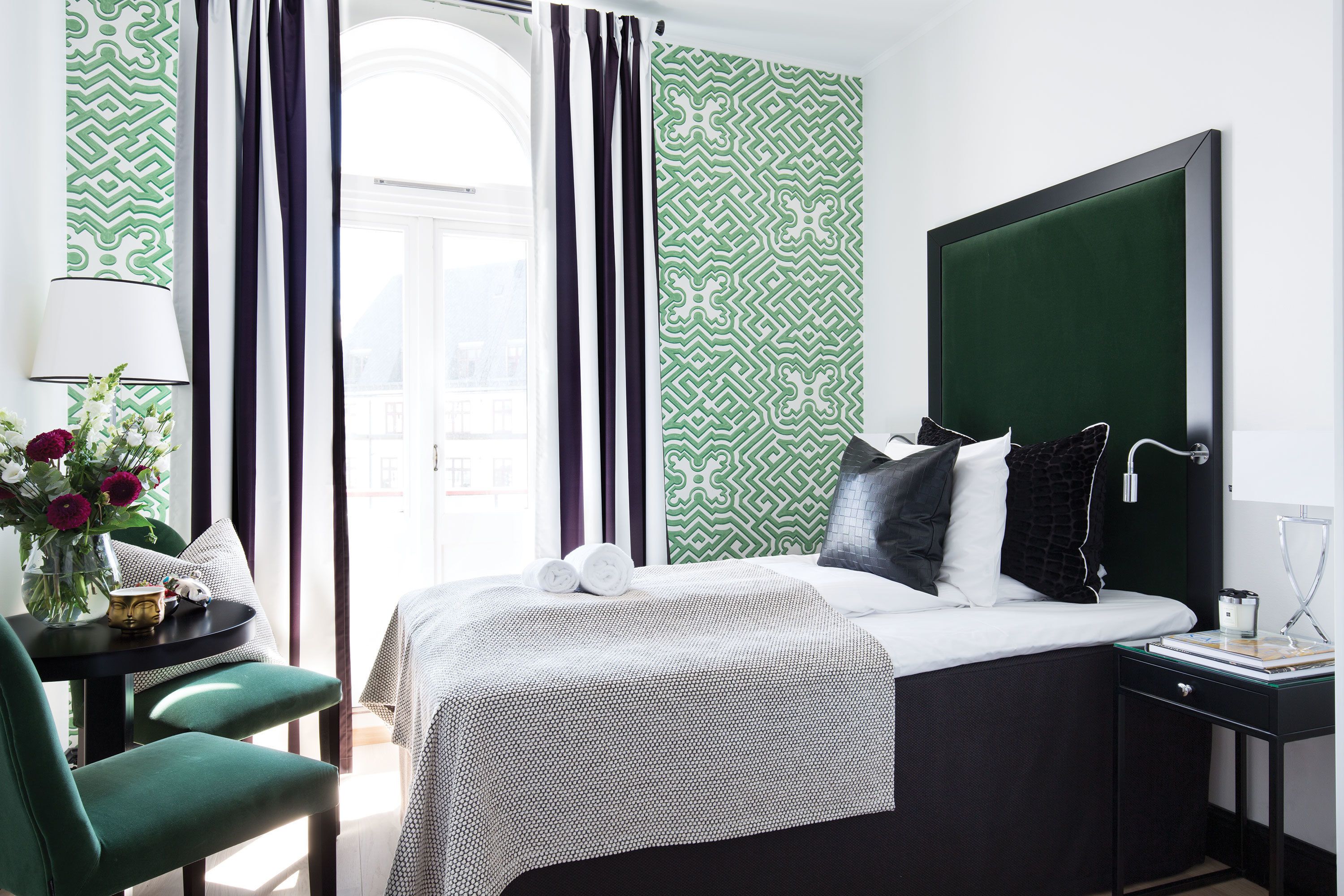 Hypo-allergenic bedding, individually decorated, individually furnished