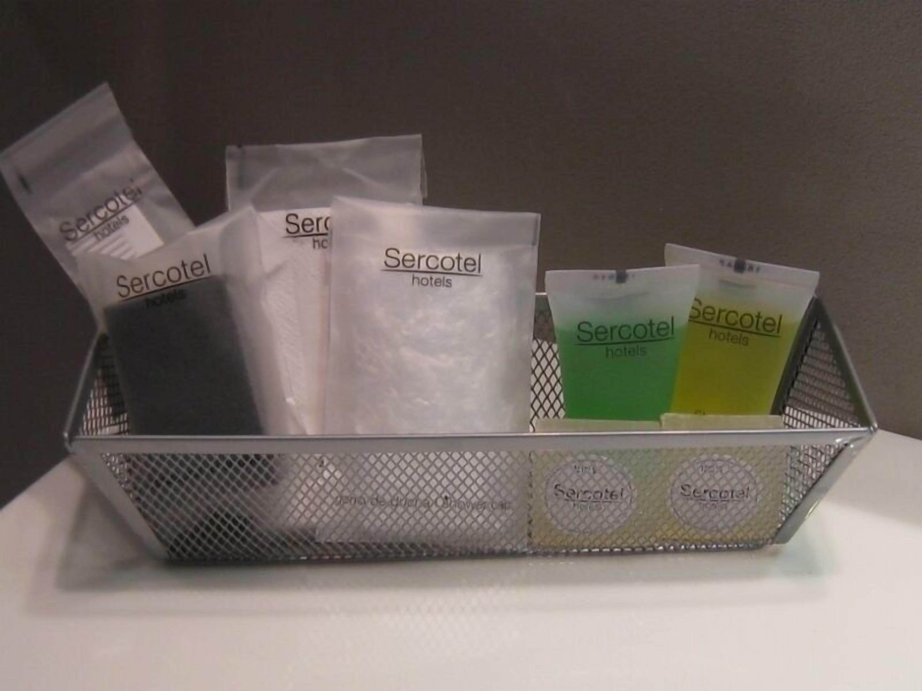 free toiletries, hair dryer, towels