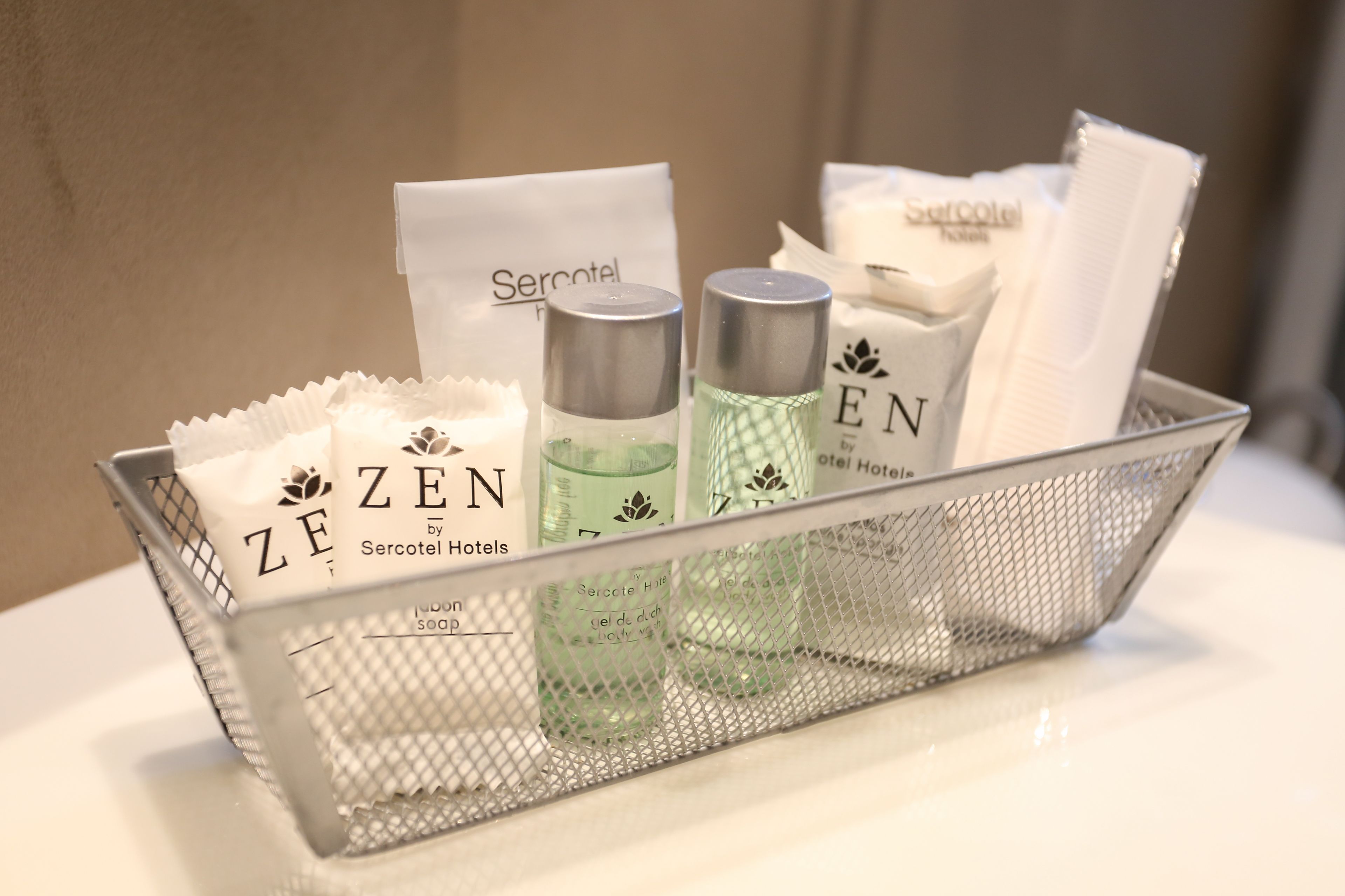 free toiletries, hair dryer, towels