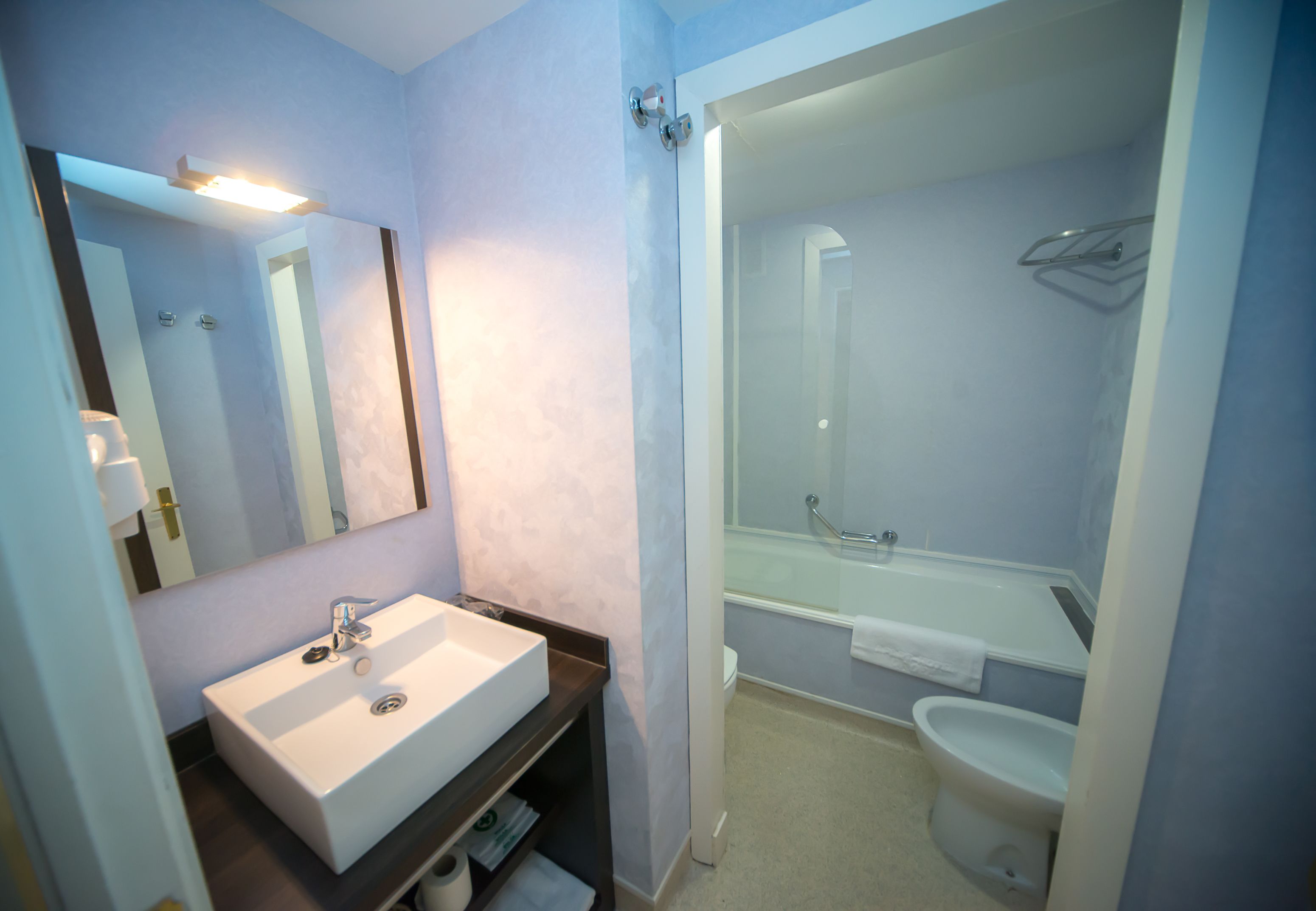 double room | bathroom | hair dryer, towels