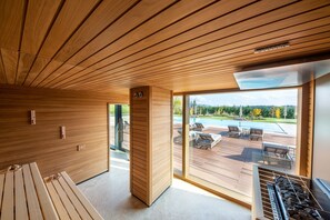 Behandlungsräume für Paare, Sauna, Whirlpool, Dampfbad