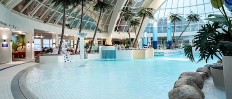 3 indoor pools, outdoor pool