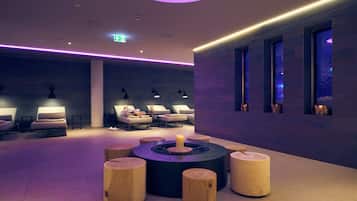 Couples treatment room(s), sauna, steam room, body treatments