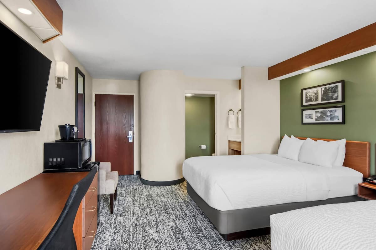 Standard Room, 2 Queen Beds, Non Smoking | Down comforters, pillowtop beds, desk, laptop workspace