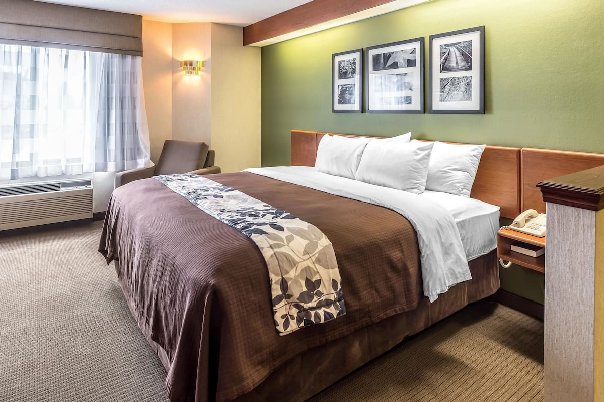 Down comforters, pillowtop beds, desk, laptop workspace
