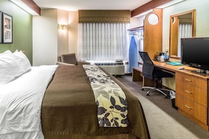 Down duvets, pillow-top beds, desk, laptop workspace
