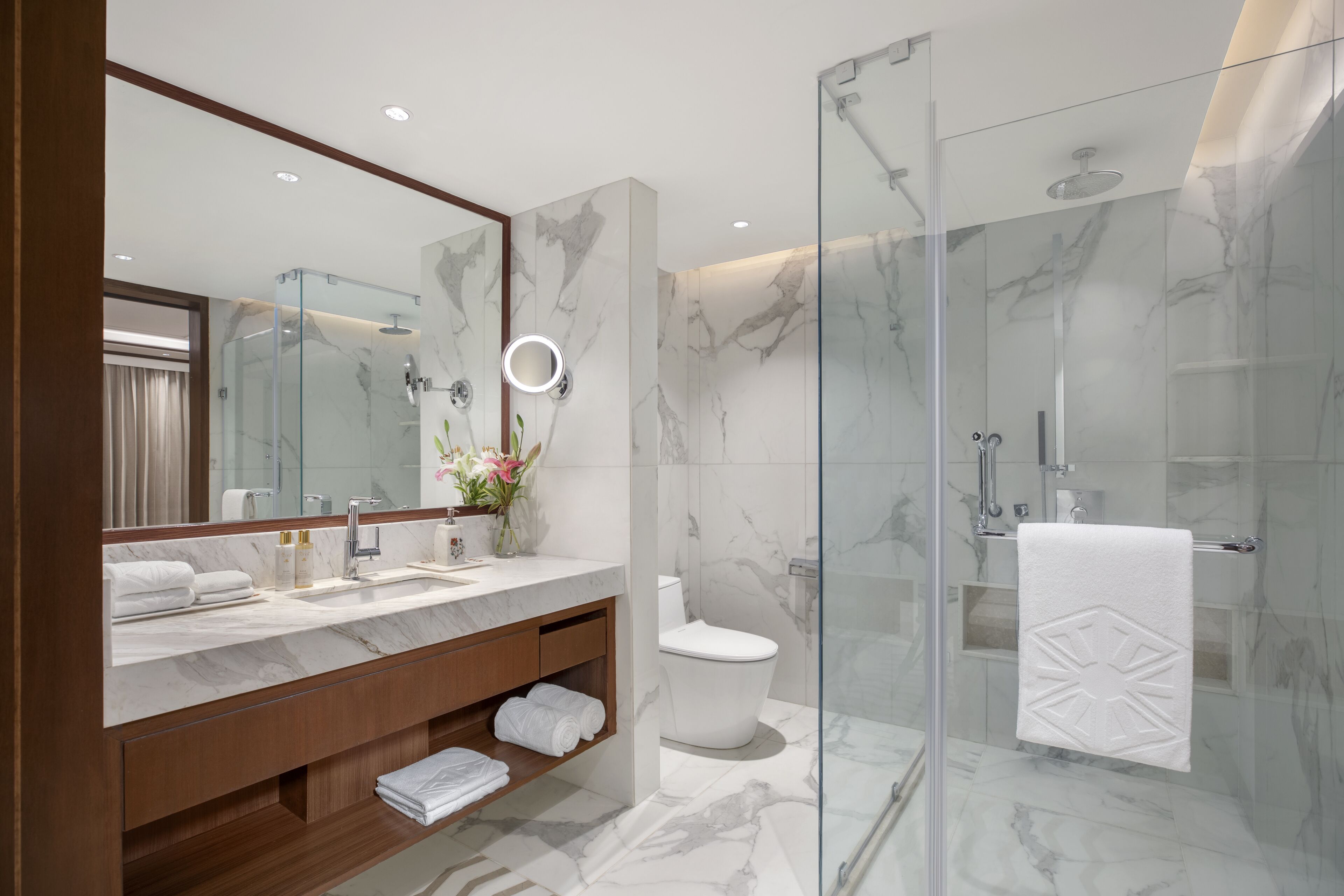 free toiletries, hair dryer, bathrobes, slippers