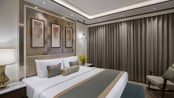 In-room safe, desk, soundproofing, iron/ironing board (on request)