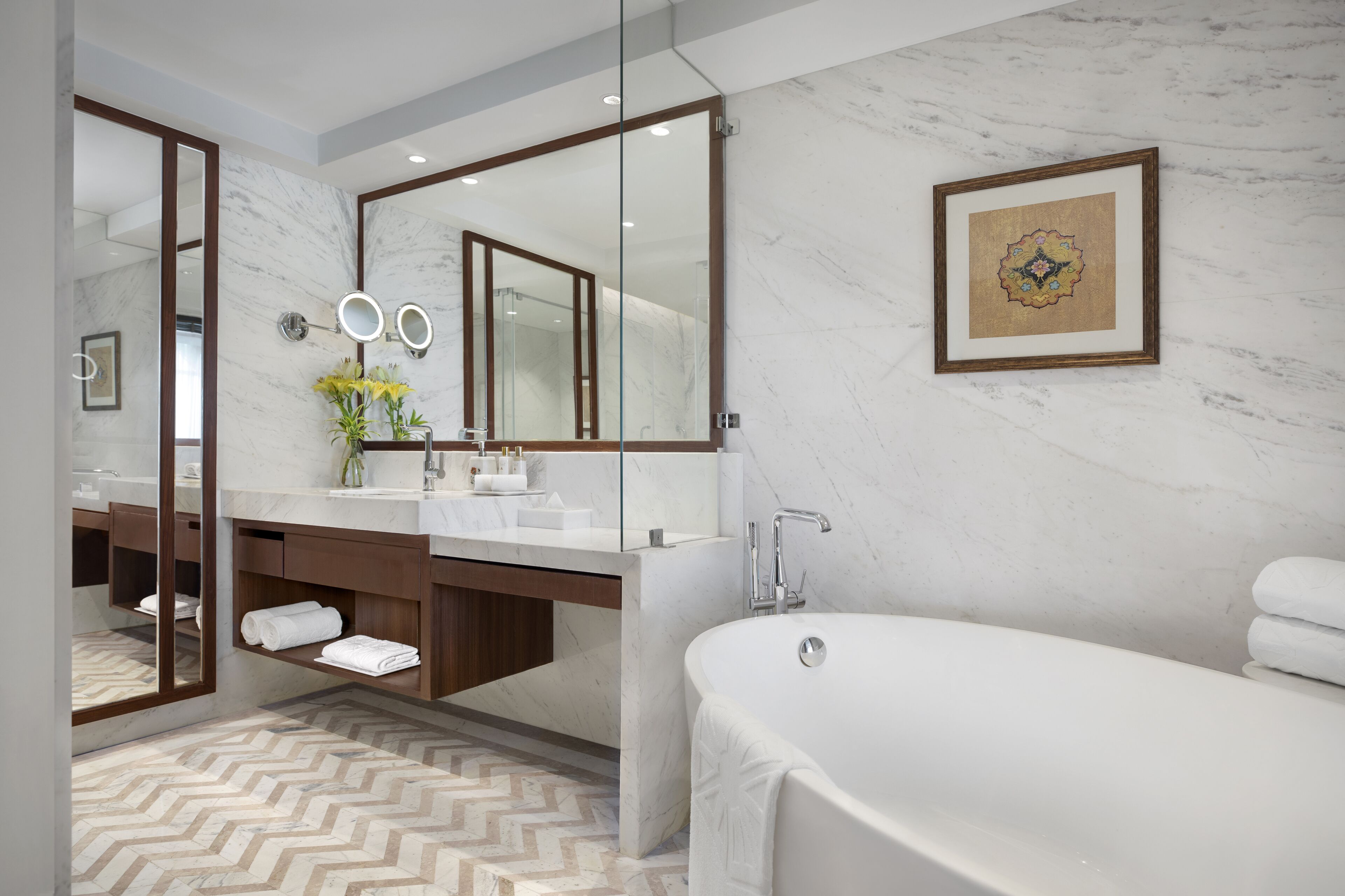 free toiletries, hair dryer, bathrobes, slippers