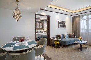 SeleQtions Suite, 1 King Bed (Taj Mahal View) | Living area | LCD TV - Tajview,Agra-IHCL SeleQtions (Agra)