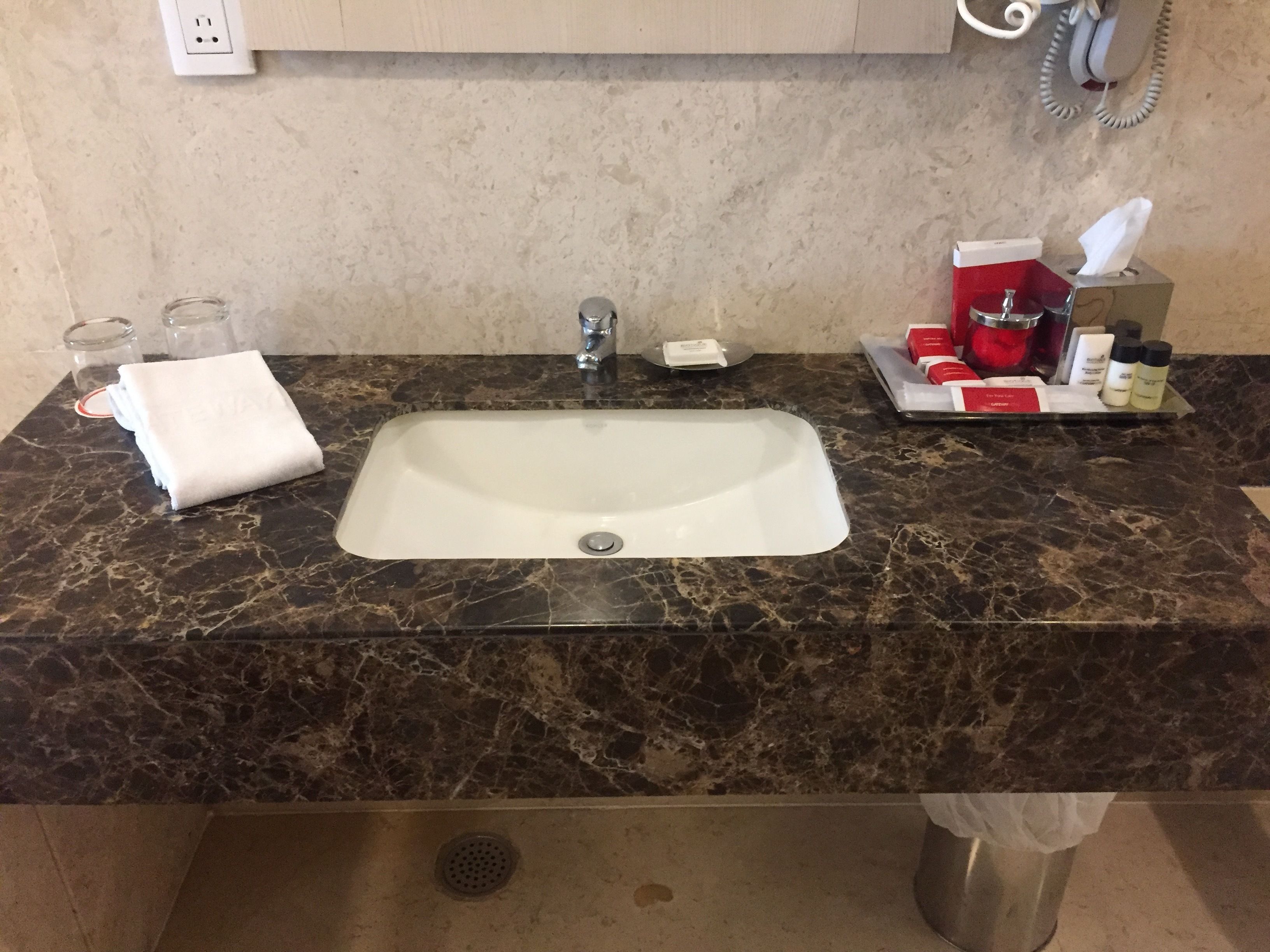 free toiletries, hair dryer, towels