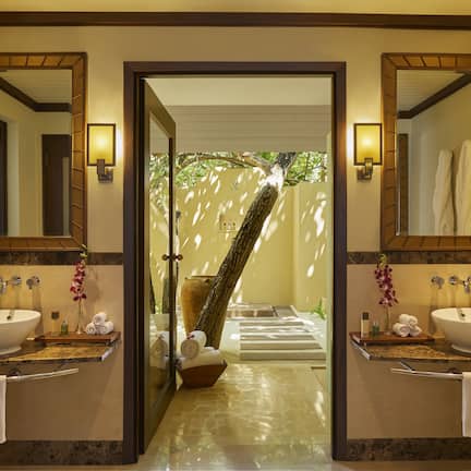 Suite, 2 Bedrooms (Beach Villa) | Bathroom | Separate tub and shower, rainfall showerhead, designer toiletries