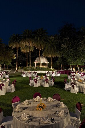 Outdoor banquet area