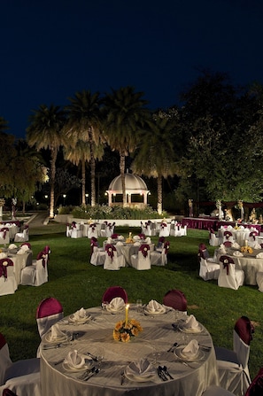 Outdoor banquet area