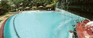 Outdoor pool, open 6:00 AM to 8:00 PM, pool umbrellas, pool loungers - Taj Kumarakom Resort & Spa, Kerala (Kottayam)