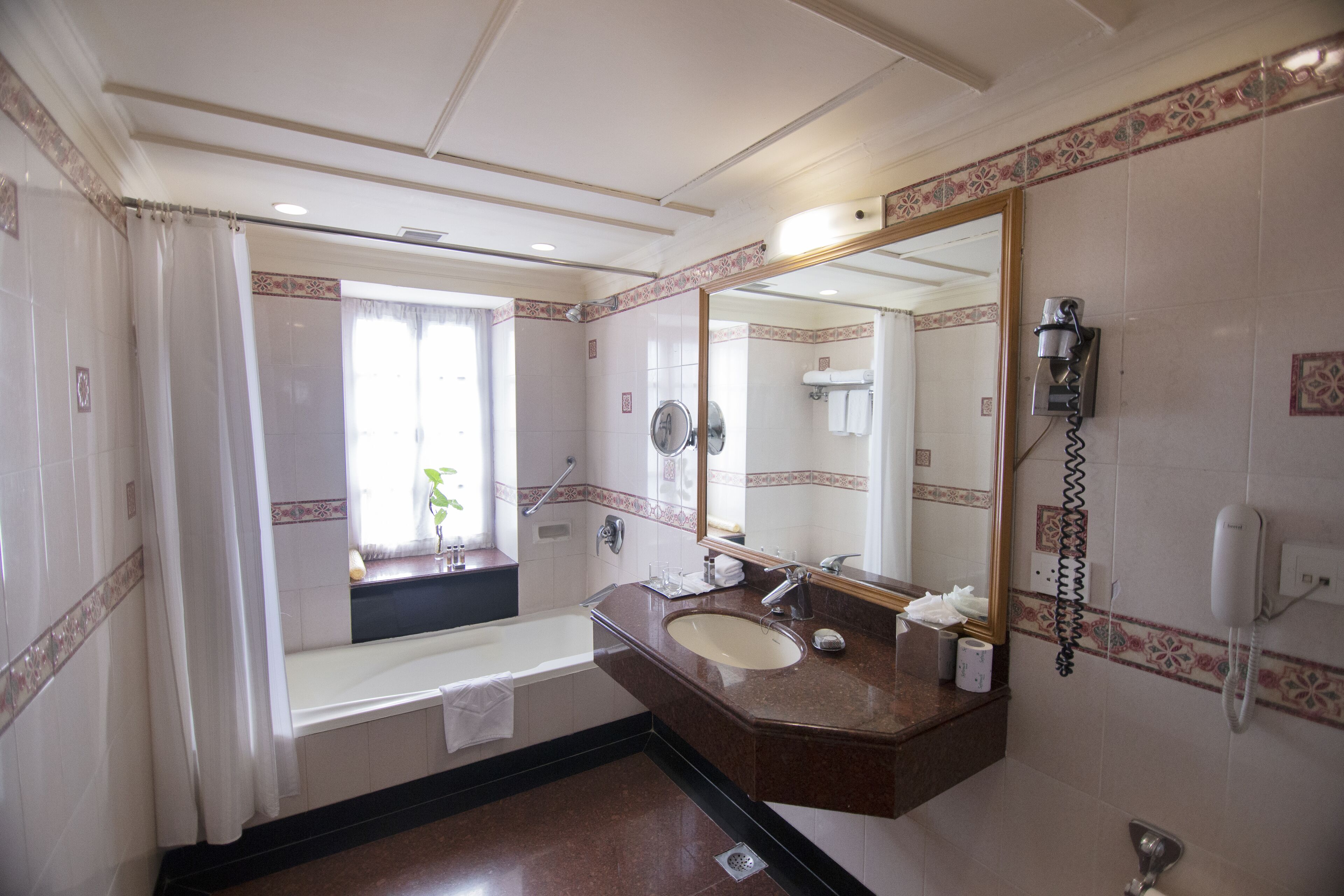 free toiletries, hair dryer, bathrobes, slippers