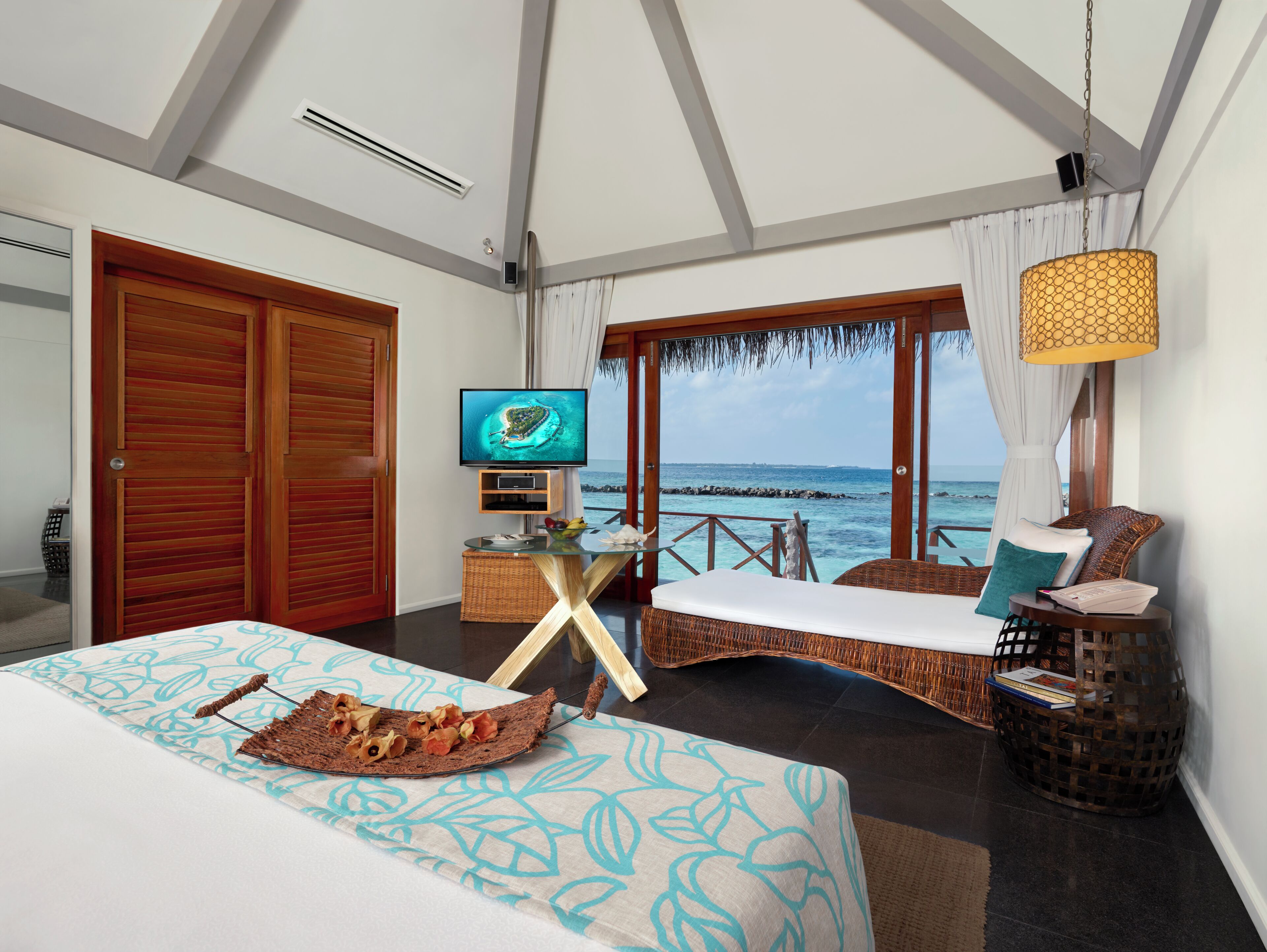 Premium Water Villa, 1 King Bed, Ocean View | Memory foam beds, minibar, in-room safe, individually decorated