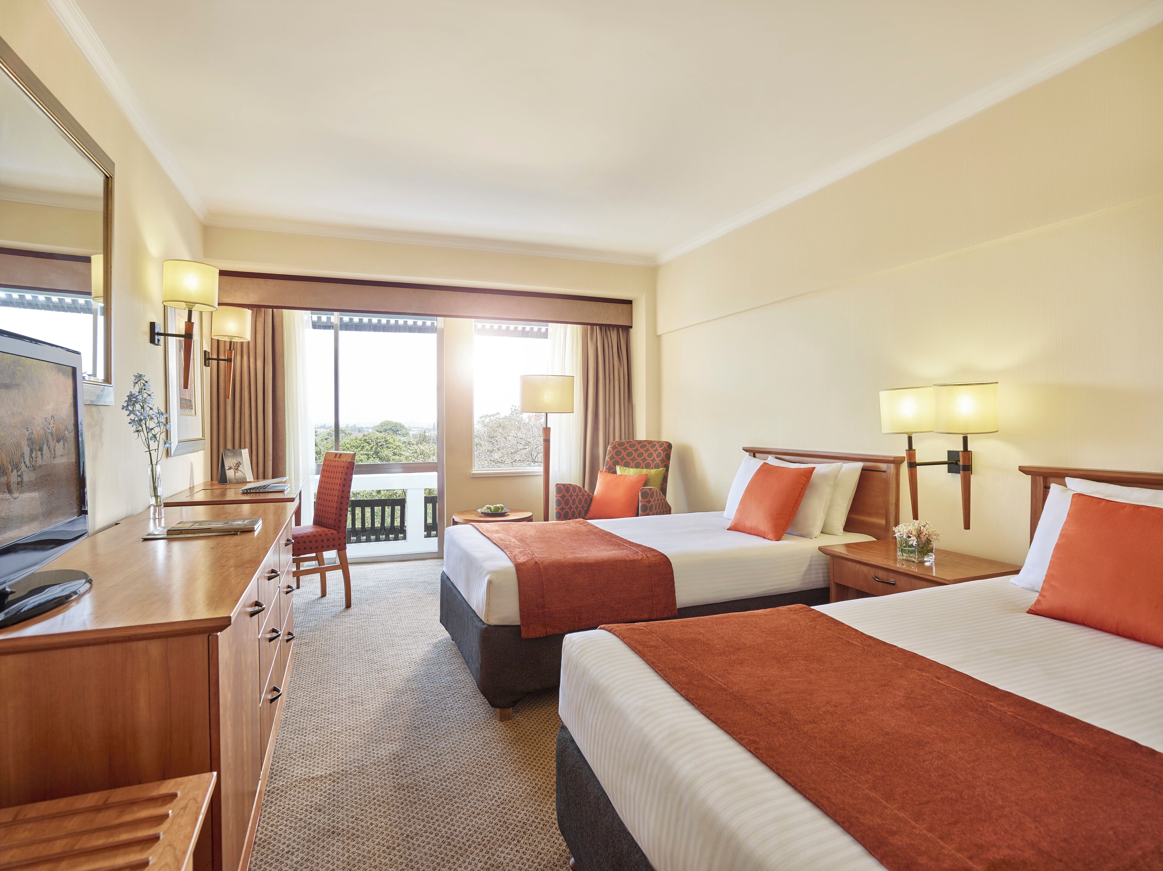 Premium bedding, memory-foam beds, minibar, in-room safe