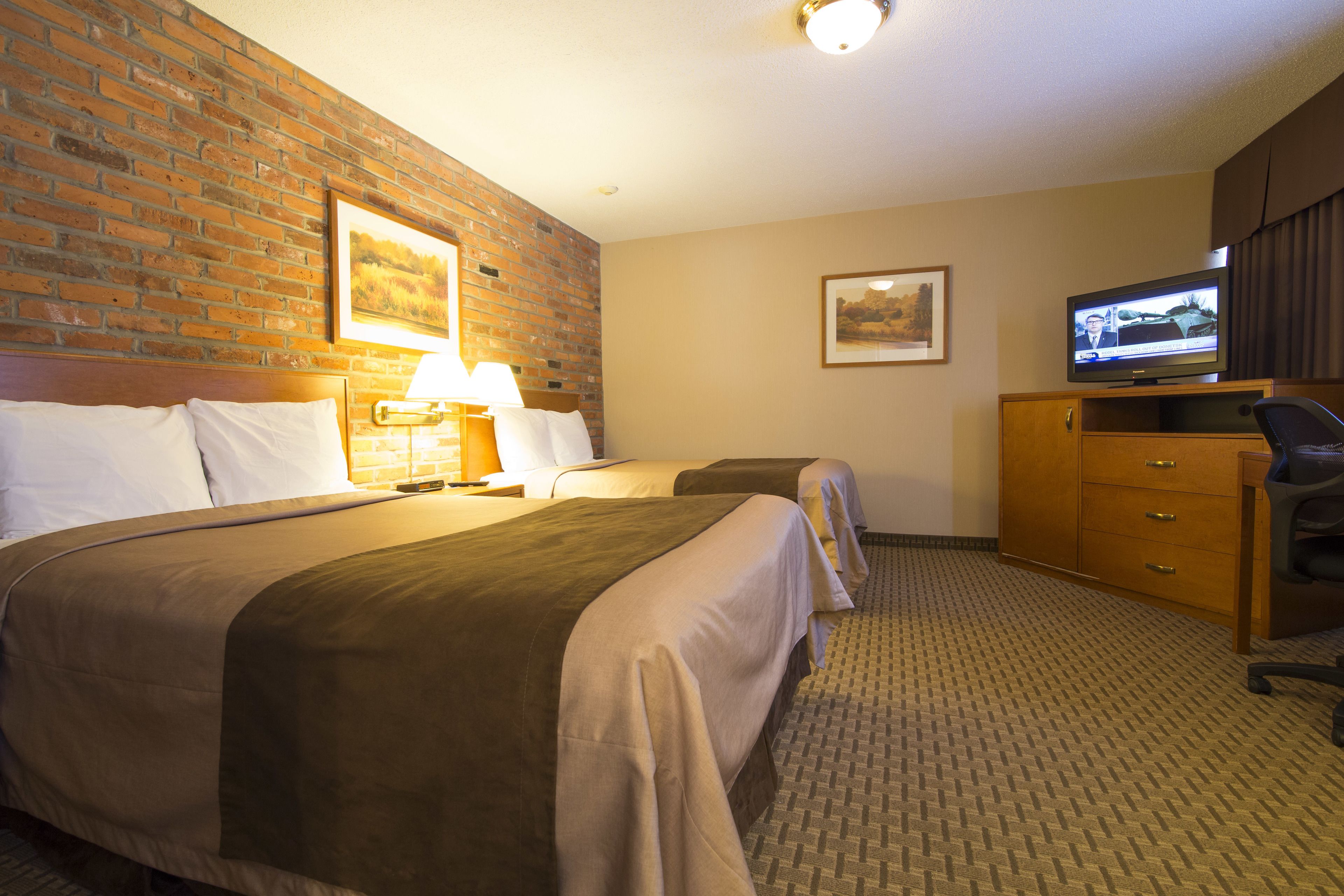 double room, 2 double beds | in-room safe, desk, blackout curtains, iron/ironing board